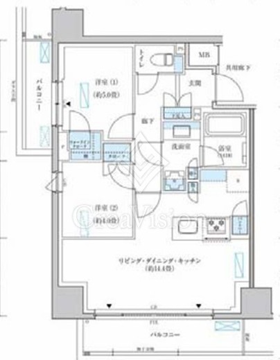 パークアクシス池袋イースト　702号室　間取り