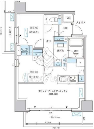 パークアクシス池袋イースト　402号室　間取り