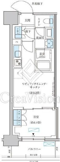 パークアクシス池袋イースト　1105号室　間取り