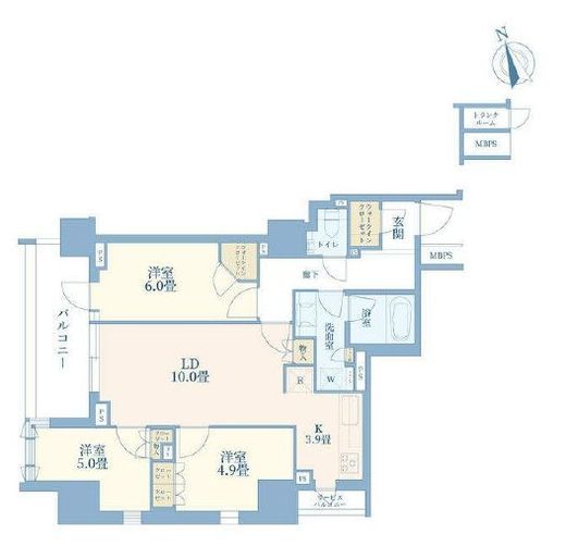 ドレッセ港北センター北　305号室　間取り