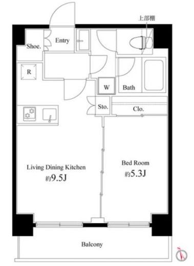 Court Blanche　309号室　間取り