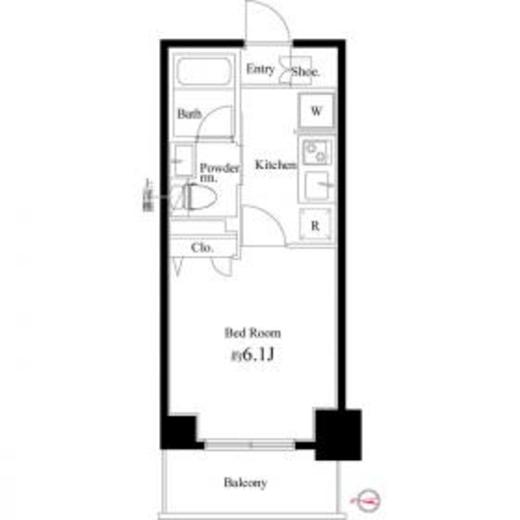 Court Blanche　413号室　間取り