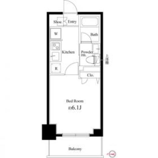 Court Blanche　614号室　間取り