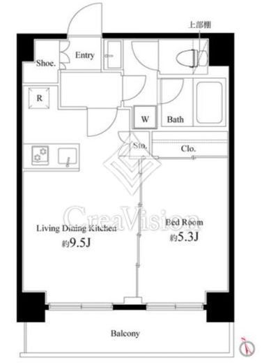 Court Blanche　409号室　間取り