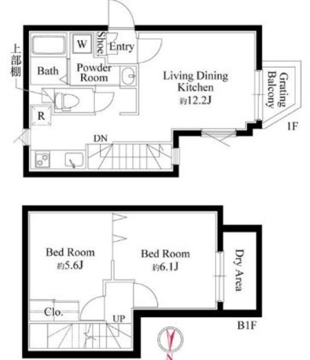 グランパセオ中目黒Ⅱ　103号室　間取り