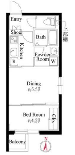 グランパセオ中目黒Ⅱ　401号室　間取り