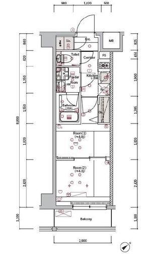 SYFORME KAWASAKI-IKEDA（シーフォルム川崎池田）　202号室　間取り
