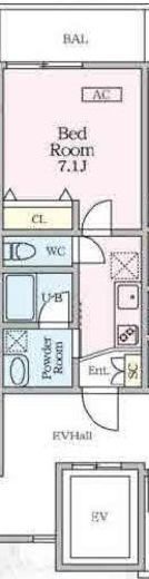 シャントロワ曙橋　403号室　間取り