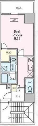 シャントロワ曙橋　404号室　間取り