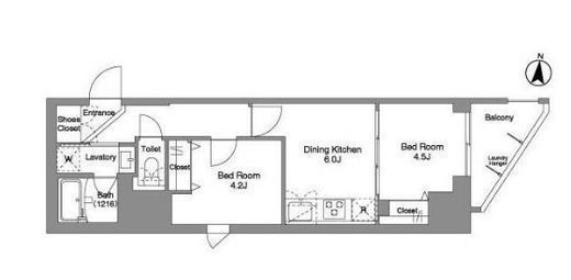 Daffitto錦糸町 (ダフィット錦糸町)　1101号室　間取り