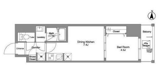 Daffitto錦糸町 (ダフィット錦糸町)　1104号室　間取り