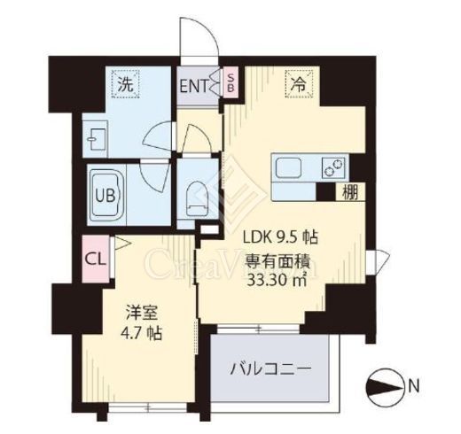 vereda nakano　1102号室　間取り