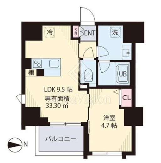 vereda nakano　1203号室　間取り
