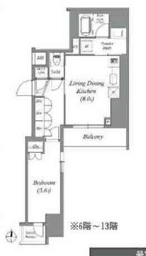 ACP Residence錦糸町　704号室　間取り