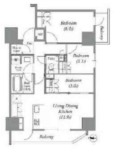 ACP Residence錦糸町　903号室　間取り