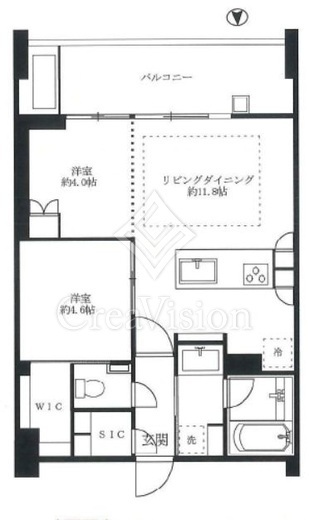 プレミスト代々木大山　6F2号室　間取り