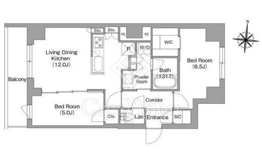 プラネソシエプラス旗の台　203号室　間取り