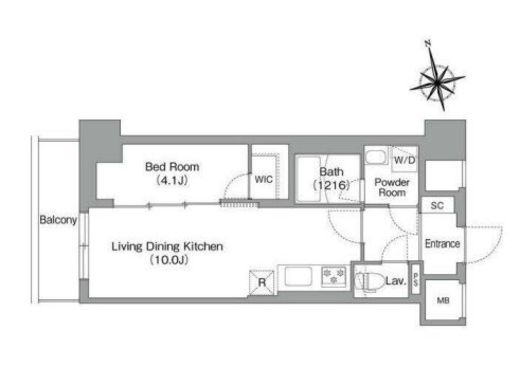 コンフォリア・リヴ南砂町EAST　706号室　間取り