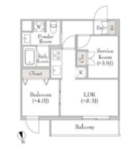 テラブリック南大井　301号室　間取り
