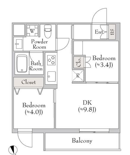 テラブリック南大井　401号室　間取り