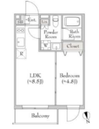 テラブリック南大井　402号室　間取り