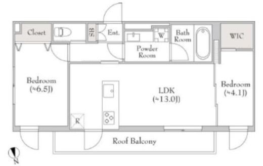 テラブリック南大井　701号室　間取り