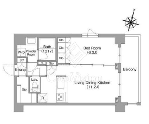 コンフォリア・リヴ南六郷　602号室　間取り