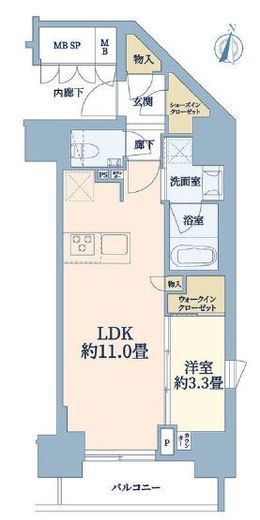 ルジェンテ藤沢　1403号室　間取り