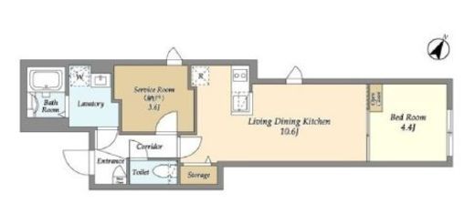 タスキsmart新大塚Ⅲ　102号室　間取り