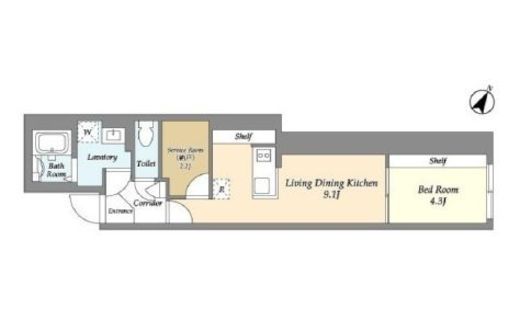 タスキsmart新大塚Ⅲ　501号室　間取り