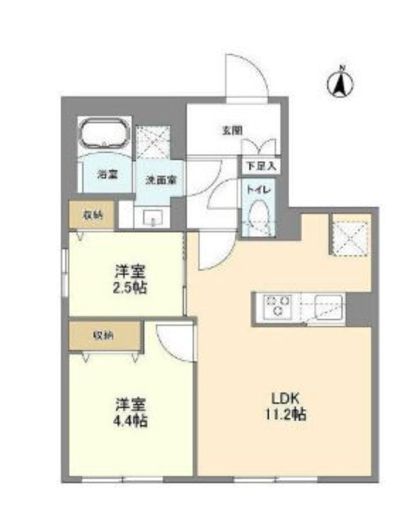 ウェルスクエア西大井　401号室　間取り