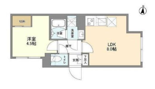ウェルスクエア西大井　403号室　間取り