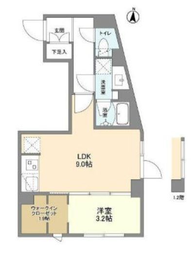 ウェルスクエア西大井　502号室　間取り