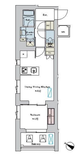 ブリリアイスト洗足池の杜　205号室　間取り