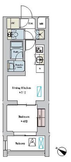 ブリリアイスト洗足池の杜　503号室　間取り
