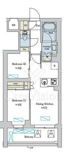 ブリリアイスト洗足池の杜　209号室　間取り