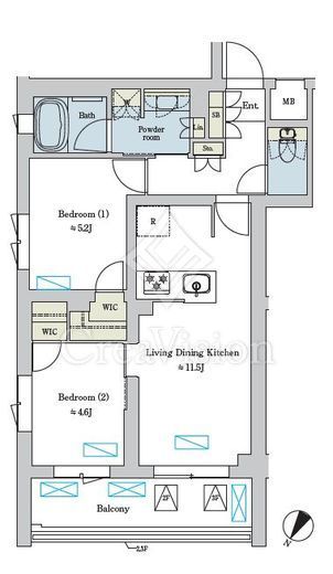 ブリリアイスト洗足池の杜　210号室　間取り