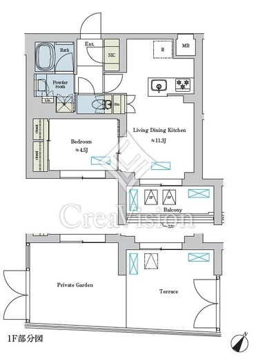 ブリリアイスト洗足池の杜　212号室　間取り