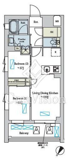 ブリリアイスト洗足池の杜　306号室　間取り