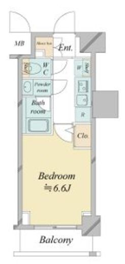 ドゥーエ新横浜　1103号室　間取り