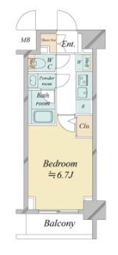 ドゥーエ新横浜　601号室　間取り
