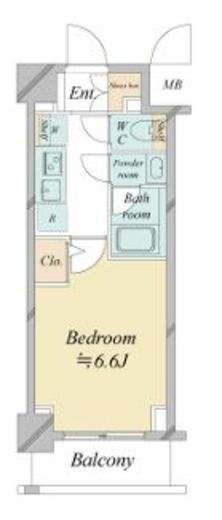 ドゥーエ新横浜　602号室　間取り