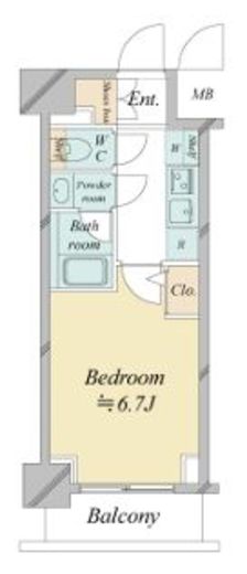 ドゥーエ新横浜　607号室　間取り