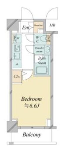 ドゥーエ新横浜　709号室　間取り