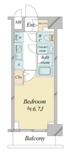 ドゥーエ新横浜　805号室　間取り
