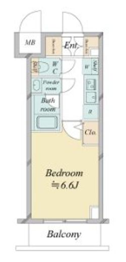 ドゥーエ新横浜　806号室　間取り