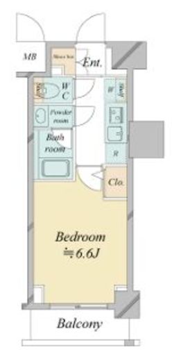 ドゥーエ新横浜　810号室　間取り