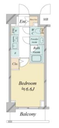 ドゥーエ新横浜　811号室　間取り