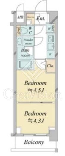ドゥーエ新横浜　319号室　間取り