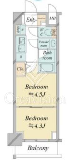 ドゥーエ新横浜　417号室　間取り
